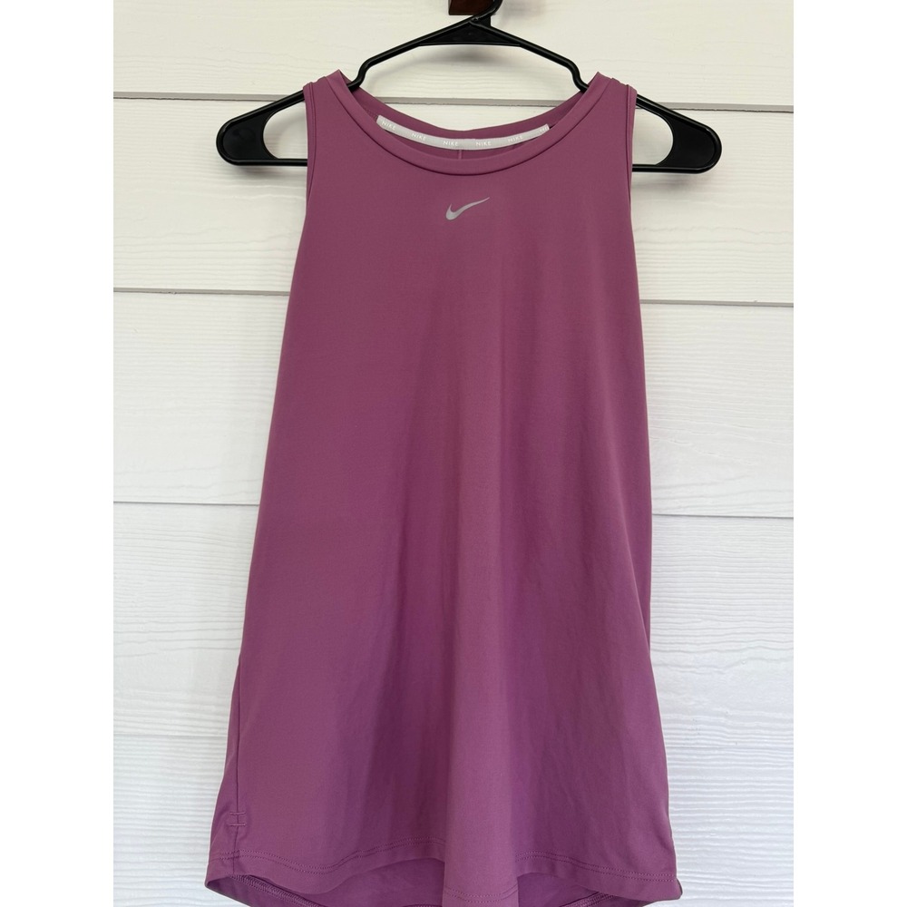 A- 016- Nike Dri-FIT One Slim Fit Tank Top Purple Racerback Womens Medium